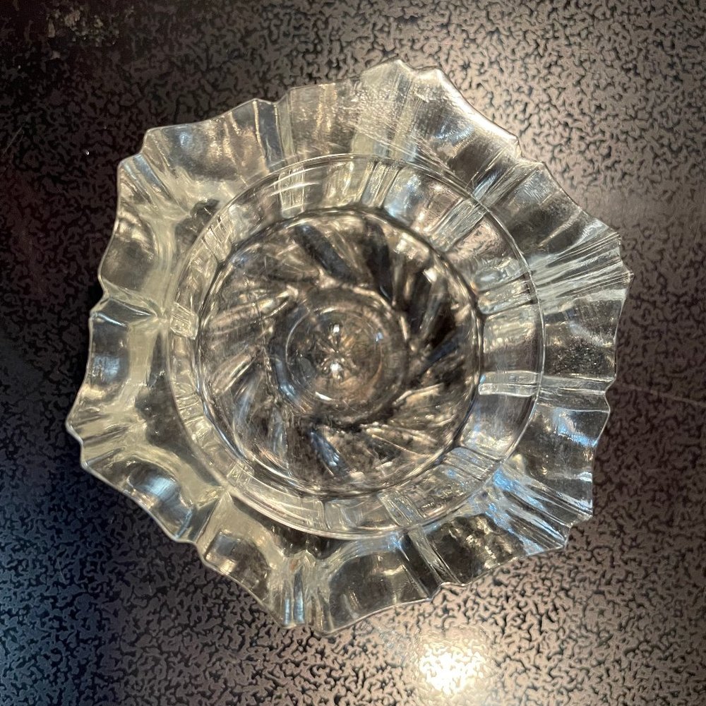 Heavy Clear Glass 6 sided Votive Tealight Holder